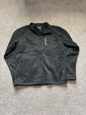 Ariat Black Heather Zip-Up Sweater Jacket